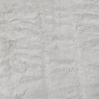 Harper Soft Ruched Pattern Faux Fur Throw Rug 127 x 152 cm White thumbnail