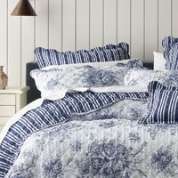 Bianca Amorette Blue Polyester Bedspread Set Single thumbnail
