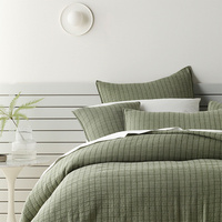 Bianca Bari Green Polyester Cotton Bedspread Set King thumbnail