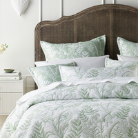 Bianca Eden Sage Jacquard Bedspread Set Super King thumbnail
