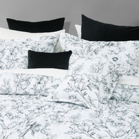 Bianca Gracie White Floral Printed Quilted Bedspread Set Super King thumbnail