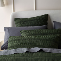 Bianca Vienna Green Textured Bedspread Set Double thumbnail