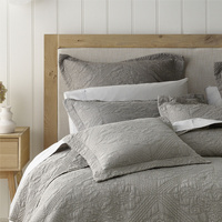 Bianca Zaria Taupe Embroidered Bedspread Set King thumbnail
