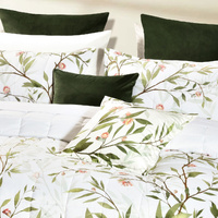 Bianca Corymbia White Floral Printed Quilted Polyester Coverlet Set Super King thumbnail