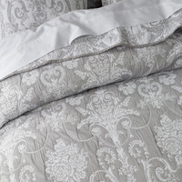 Bianca Olivia Grey Polyester Cotton Jacquard Coverlet Set Super King thumbnail