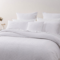 Bianca Cosmo White Soft Chenille Geometric Quilt Cover Set Super King thumbnail