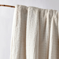 Bianca Tambar Natural Faux Fur Throw Rug 130 x 170 cm thumbnail
