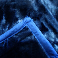 675gsm 2 Ply Solid Faux Mink Blanket Queen 200x240 cm Navy thumbnail
