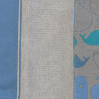 Home Oasis Set of 3 Printed Cotton Rich Tea Towels 50 x 70 cm Whale Grey thumbnail