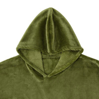 Accessorize Moss Green Super Soft Hooded Blanket Extra Large thumbnail