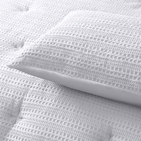 Accessorize Soho Waffle White 3 Piece Comforter Set Queen thumbnail