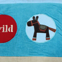 Happy Kids Wild Wild West Blue Embroidered Comforter with Bonus Cushion thumbnail