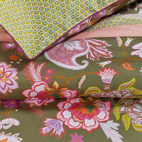 Oilily Amelie Sits Mix Green Cotton Sateen Quilt Cover Set Queen thumbnail