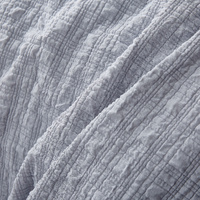 Accessorize Augusta Grey Ruched Quilt Cover Set King thumbnail