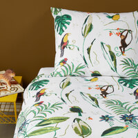 Bedding House Crazy Jungle Multi Cotton Quilt Cover Set Single thumbnail
