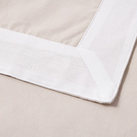 Accessorize White/Natural Tailored Hotel Deluxe Cotton Quilt Cover Set Super King thumbnail