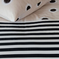 VTWonen Stripe and Eye Natural Cotton Quilt Cover Set Queen thumbnail