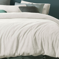 Accessorize Teddy White Quilt Cover Set Single thumbnail
