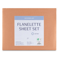 Accessorize Cotton Flannelette Sheet Set 40cm Wall Terracotta King thumbnail