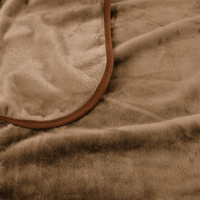 J Elliot Home 800GSM Luxury Winter Thick Mink Blanket Pecan Queen thumbnail