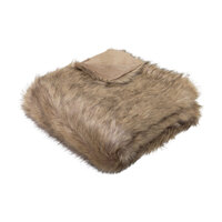 J.Elliot Home Grizzly Brown Faux Fur Throw thumbnail