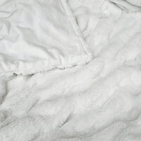 J Elliot Home Skyler Ivory Faux Fur Throw Rug 130 x 160cm thumbnail
