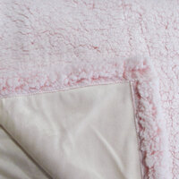 IDC Homewares Sofie Sherpa Fleece Throw Rug Pink thumbnail