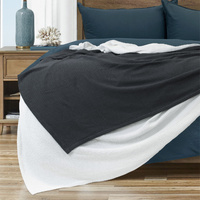 Algodon Sophie Cotton Waffle Blanket Queen 245x240cm White thumbnail