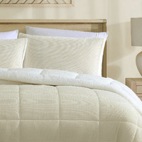 Ardor Avalon Cream 3 Pcs Velvet Comforter Set with Sherpa Reverse Queen/King thumbnail