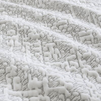 Ardor Norfolk White 3 Pcs Embossed Comforter Set Queen/King thumbnail