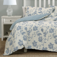 Algodon Abigail Multi Lightly Quilted Cotton Jacquard Quilt Cover Set King thumbnail