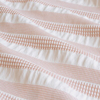 Ardor Cove Rose Dust (Similar to Peach color) Seersucker Waffle Quilt Cover Set Double thumbnail