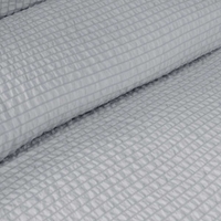 Ardor Ingrid Silver Seersucker Stripe Quilt Cover Set King thumbnail