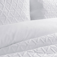 Ardor Leonardo White Embossed Quilt Cover Set Double thumbnail