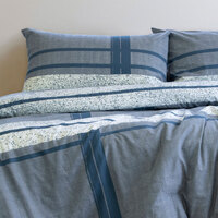 Ardor Mateo Navy Polyester Cotton Quilt Cover Set Queen thumbnail