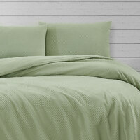 Ardor Preston Pale Green Embossed Quilt Cover Set Queen thumbnail