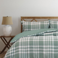 Ardor Ronan Grey Plaid Jacquard Quilt Cover Set King thumbnail