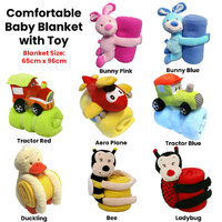 Baby Red Blanket with Toy Aeroplane thumbnail