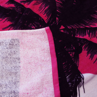 Aqua Blu Bondi Beach Pink 100% Cotton Beach Towel 80 x 150 cm thumbnail