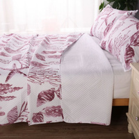 Ramesses Coast Pink 3 Pcs Bamboo Blend Ultrosonic Reversible Comforter Set King thumbnail