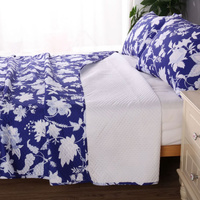 Ramesses Spring Blue 3 Pcs Bamboo Blend Ultrosonic Reversible Comforter Set King thumbnail