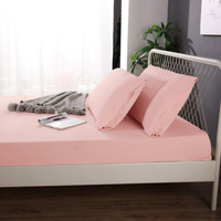 Ramesses 1000TC Linen Bamboo Fitted Sheet Combo Set Dusty Pink Queen thumbnail