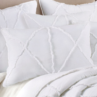 Jenny Mclean Bobby Ruffle White 3 Piece Coverlet Set Super King thumbnail