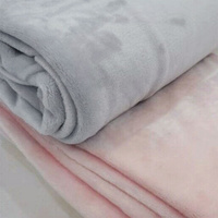 Super Soft Micro Flannel Plush Blanket Single 150 x 220 cm Blush thumbnail