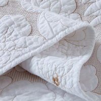 Cotton Rich Lightly Quilted Coverlet Set Floriade Pink Queen thumbnail