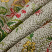 100% Cotton Lightly Quilted Coverlet Set Kew Gardens Queen 230 x 250 cm thumbnail