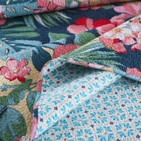 100% Cotton Lightly Quilted Coverlet Set Samoana Queen 230 x 250 cm thumbnail