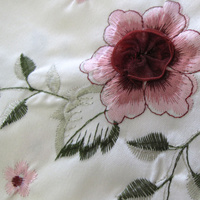 Isadora Flowers Off White Embroidered Rectangular Tablecloth 180 x 275 cm thumbnail