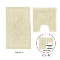 2200GSM 2 Pce Axel 100% Cotton Bath Mat Set Vanilla thumbnail
