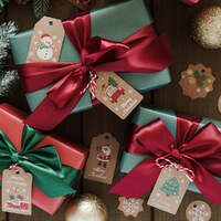 100Pack Xmas Decoration 350g Thicken Kraft Paper Gift Tag Wrapping Kraft Tag Hang Tags(Style B) thumbnail